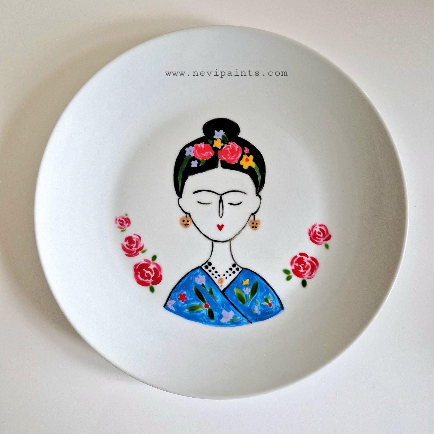 HANDPAINTED Frida Plate