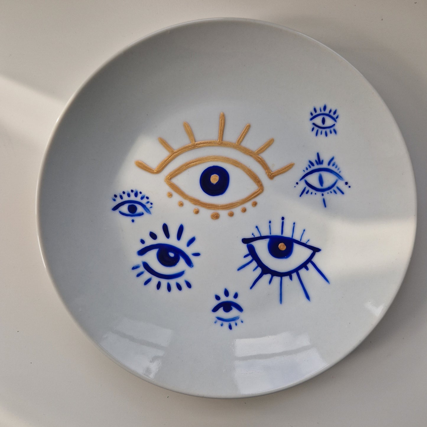 HANDPAINTED Eyes Plate