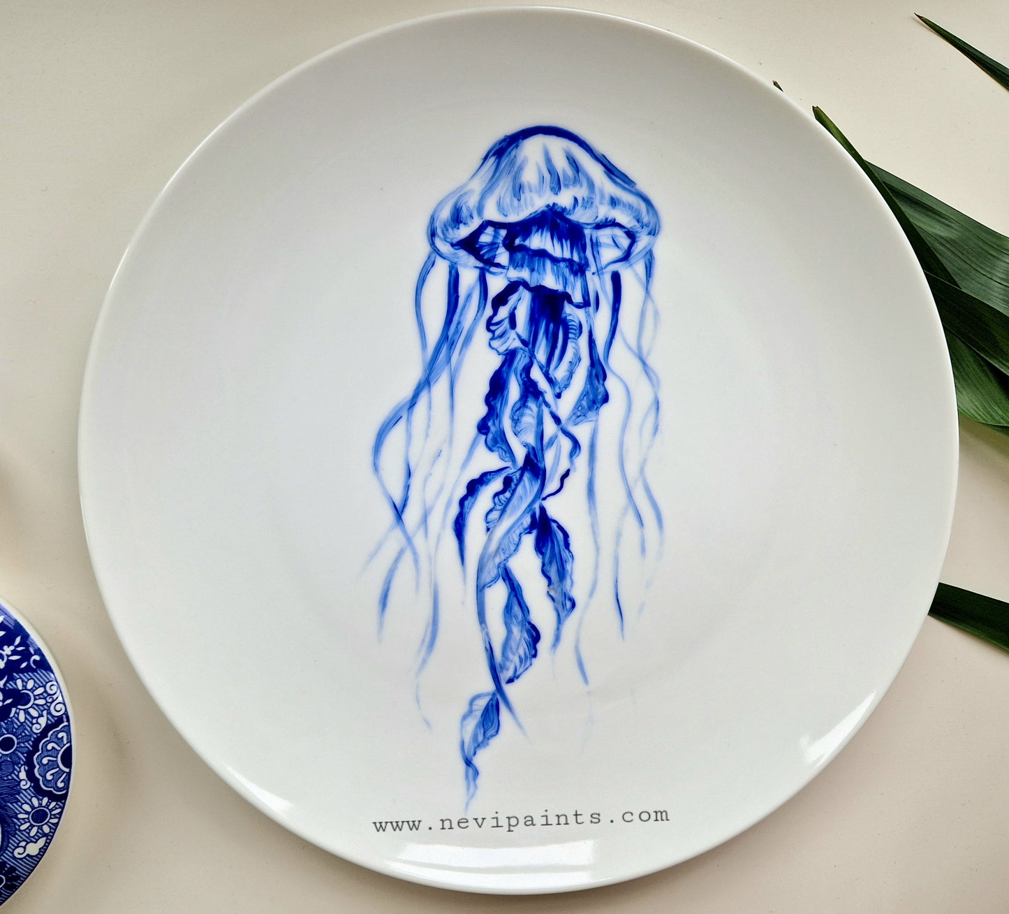 HANDPAINTED Jelly Fish Plate