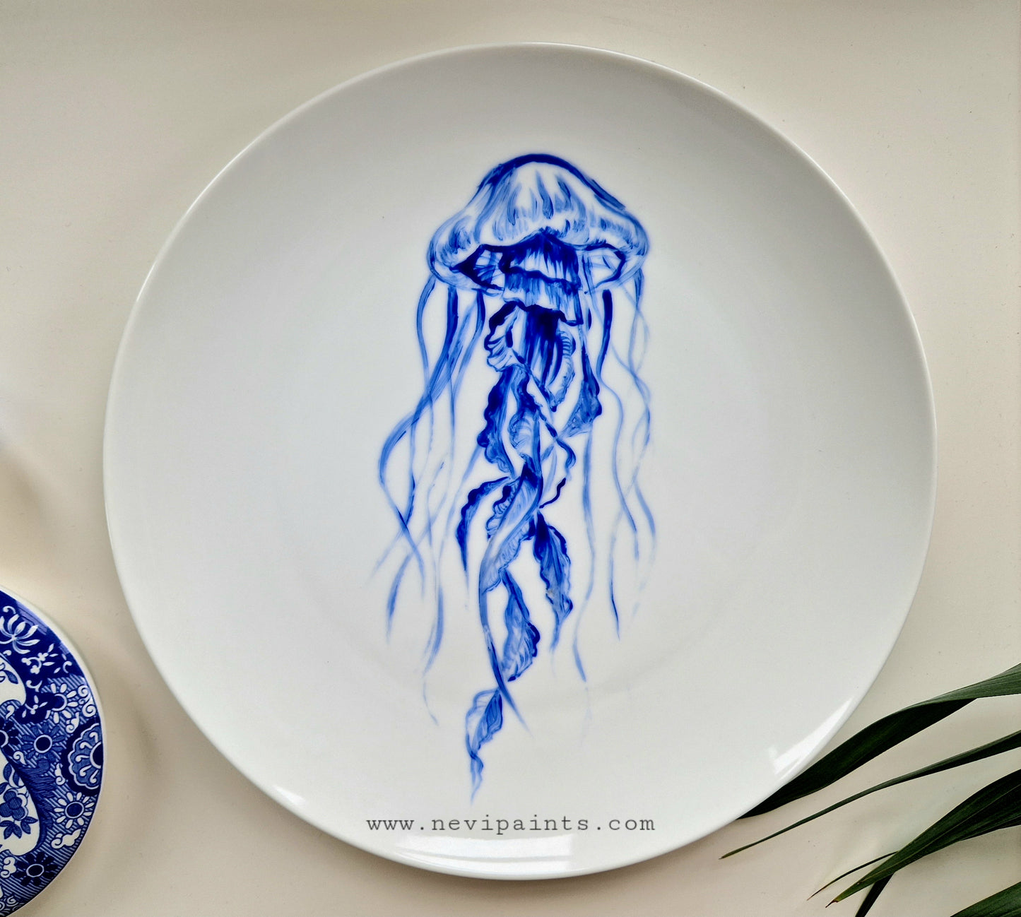 HANDPAINTED Jelly Fish Plate