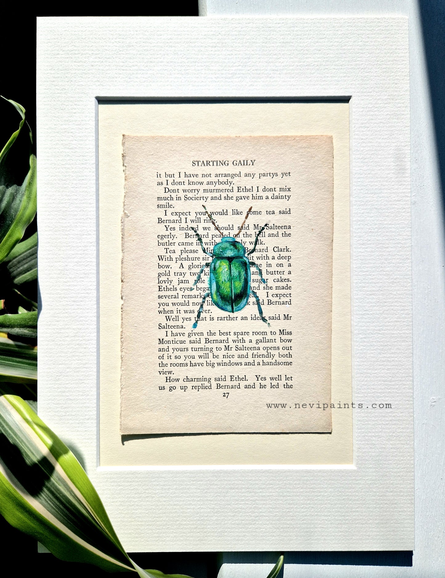 Bug Painting on Book Paper III