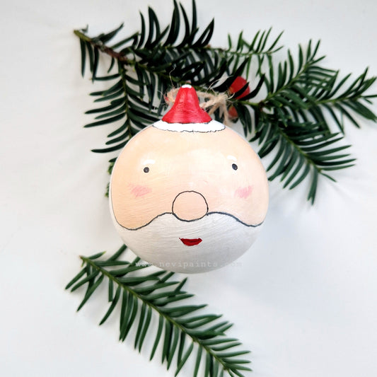 Hand-painted Christmas Bauble: Santa Claus