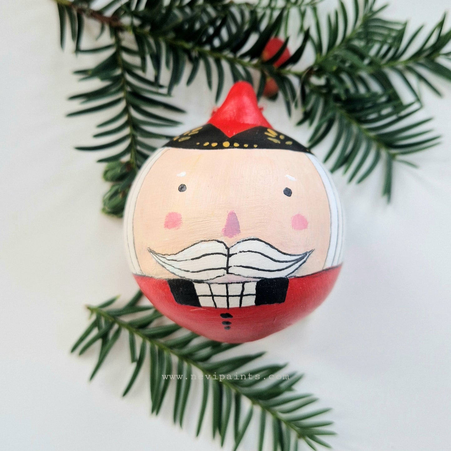 Hand-painted Christmas Bauble: Nutcracker