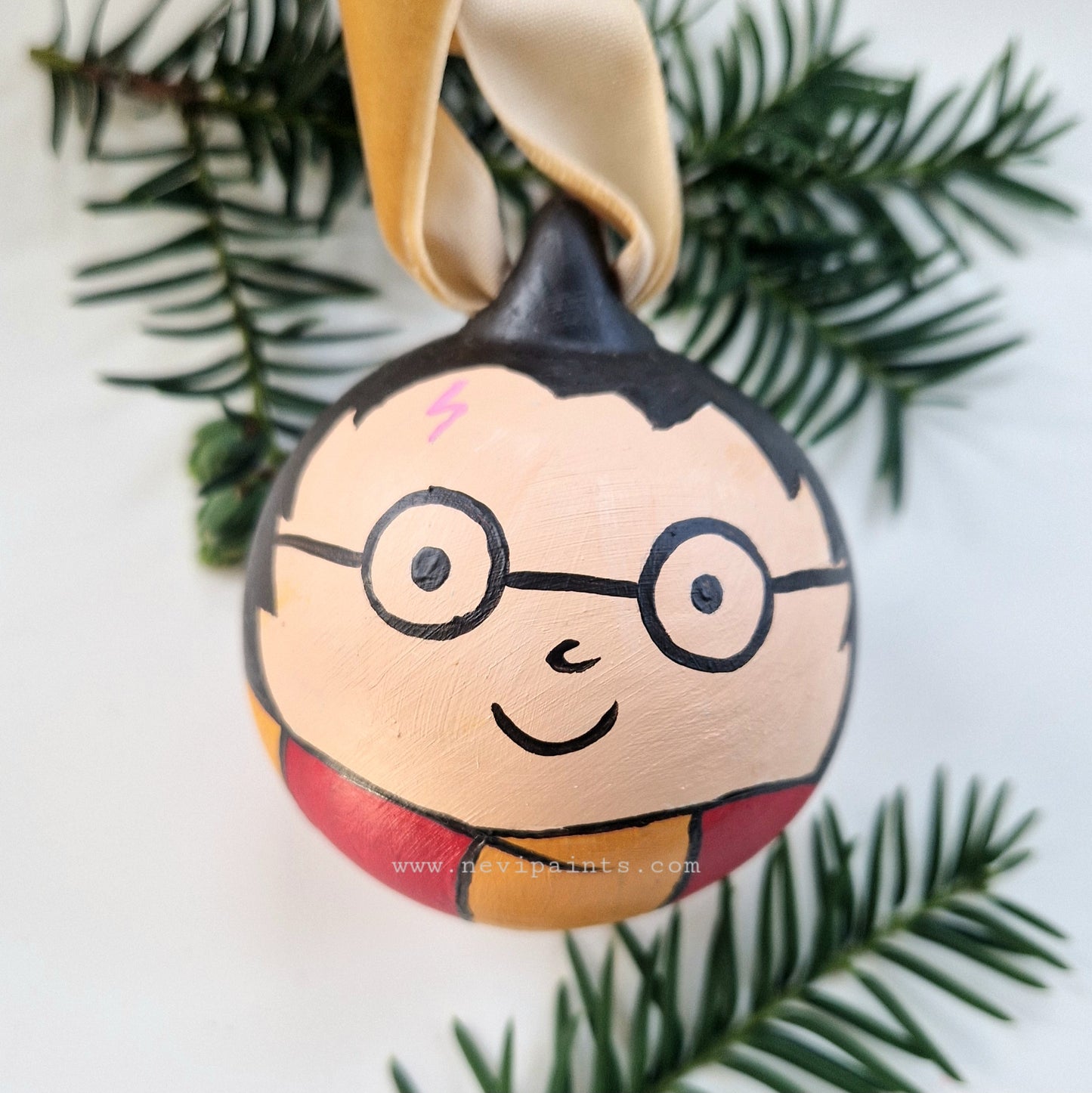 Hand-painted Christmas Bauble: Harry Potter