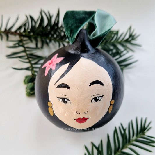 Hand-painted Christmas Bauble: Mulan