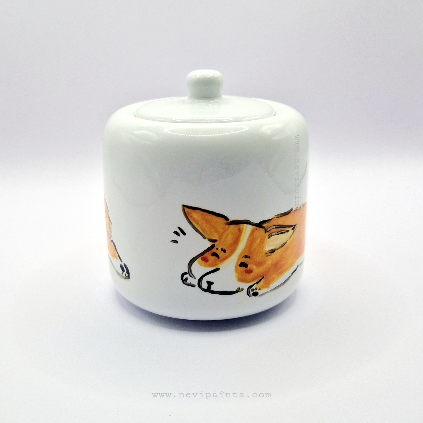 Corgi Handpainted Pot