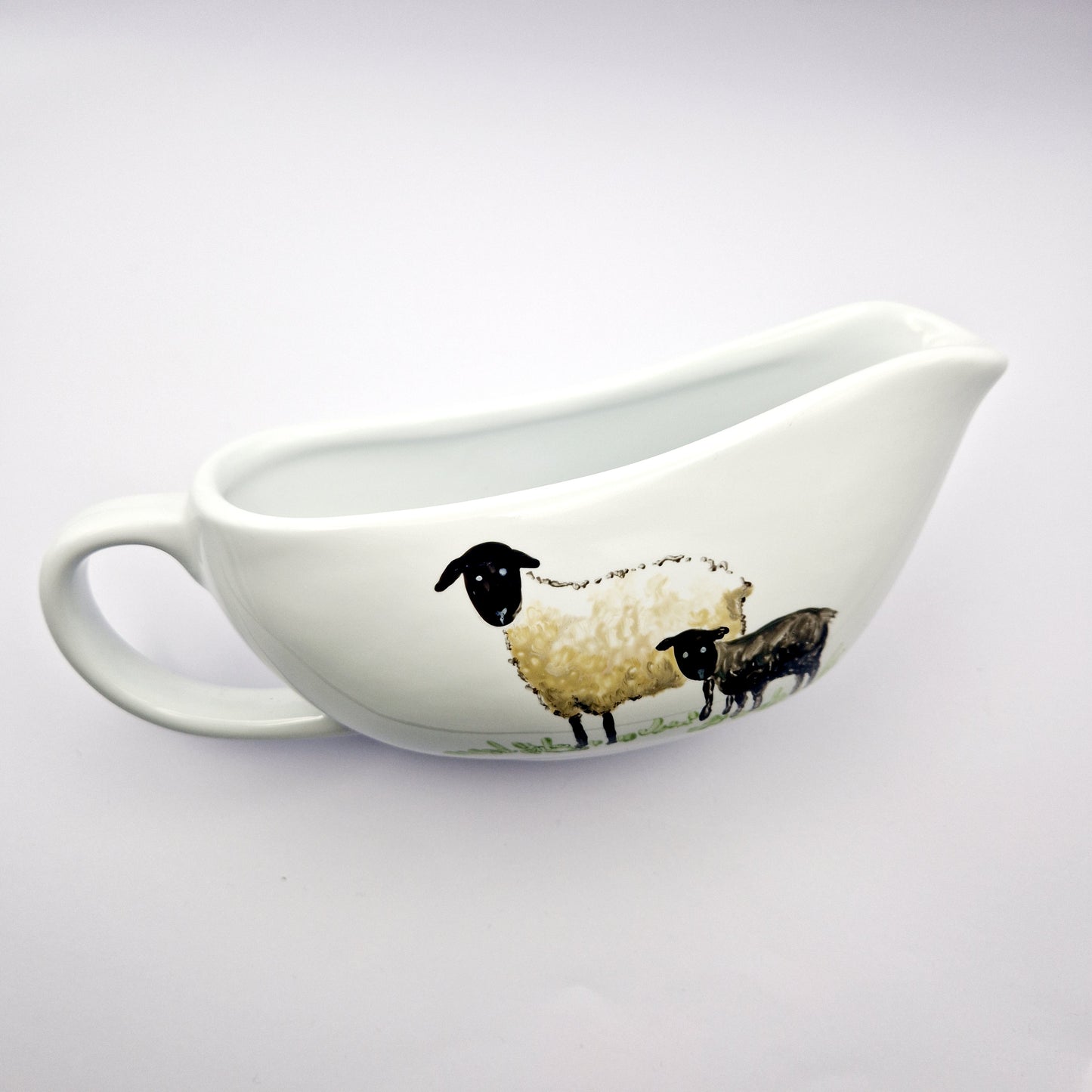 Sheep Handpainted Gravy Boat