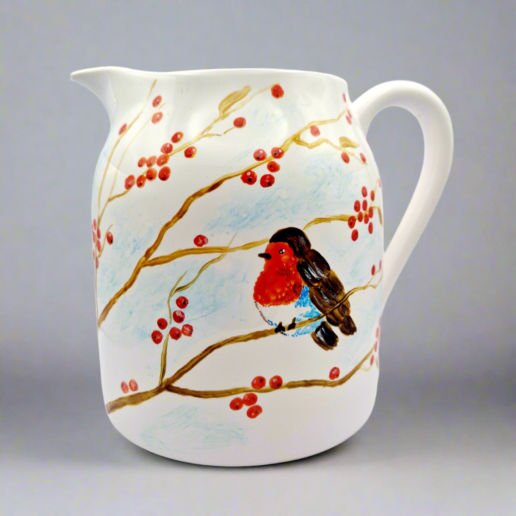 Robin HANDPAINTED Extra Large Jug