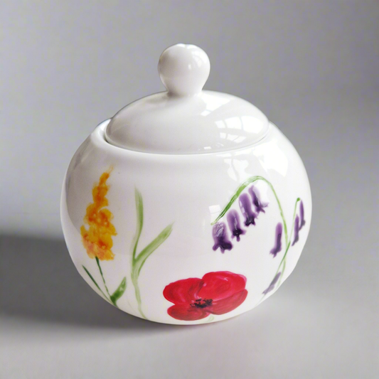 Flowers Handpainted Pot