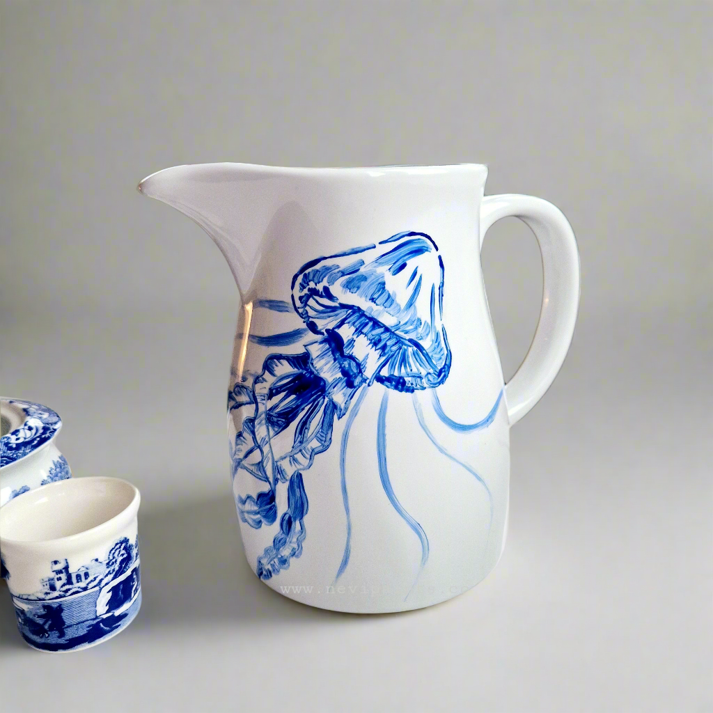 HANDPAINTED Jelly Fish Jug