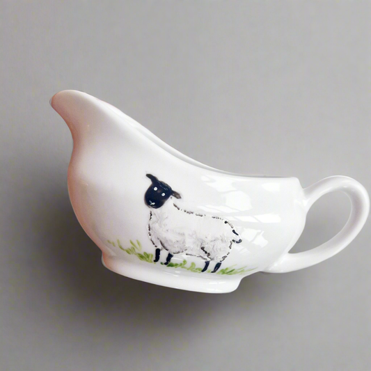 Sheep Handpainted Gravy Boat - Small