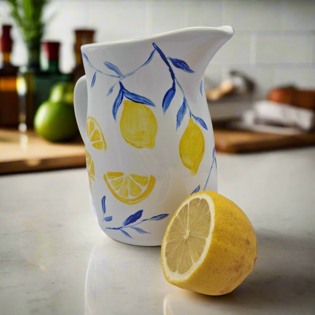 HANDPAINTED Lemons Jug