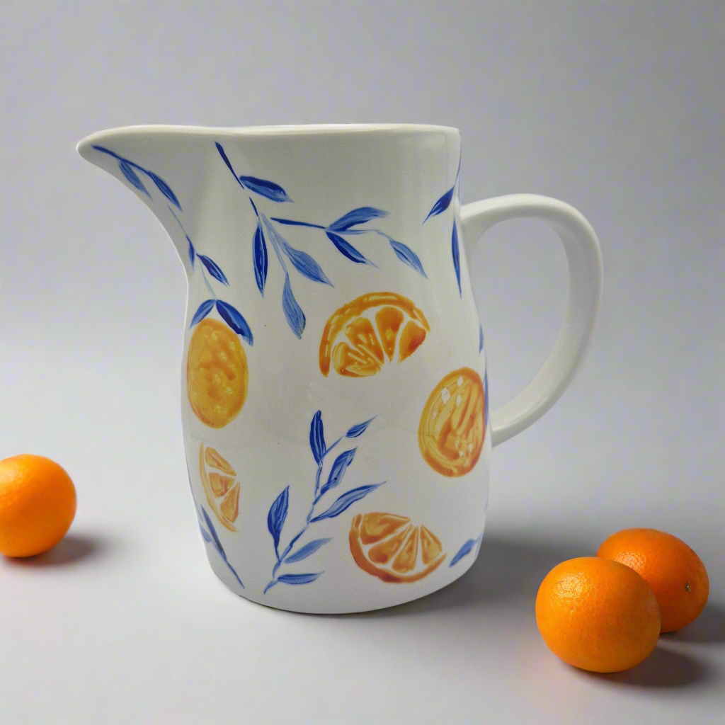 HANDPAINTED Oranges Jug
