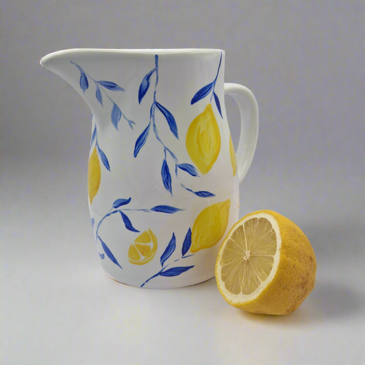 HANDPAINTED Lemons Jug