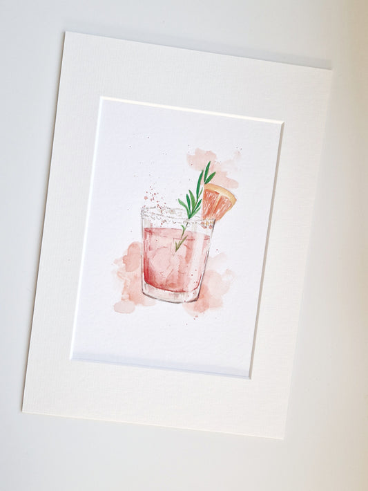 Paloma Cocktail Print