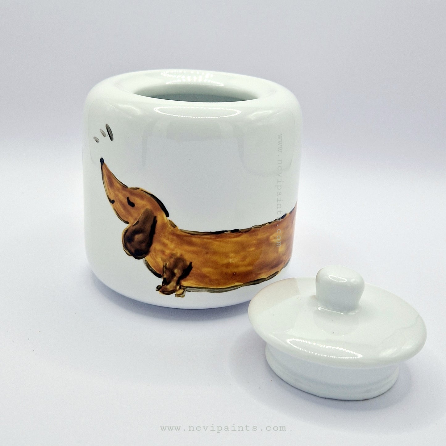 Dachshund Handpainted Pot