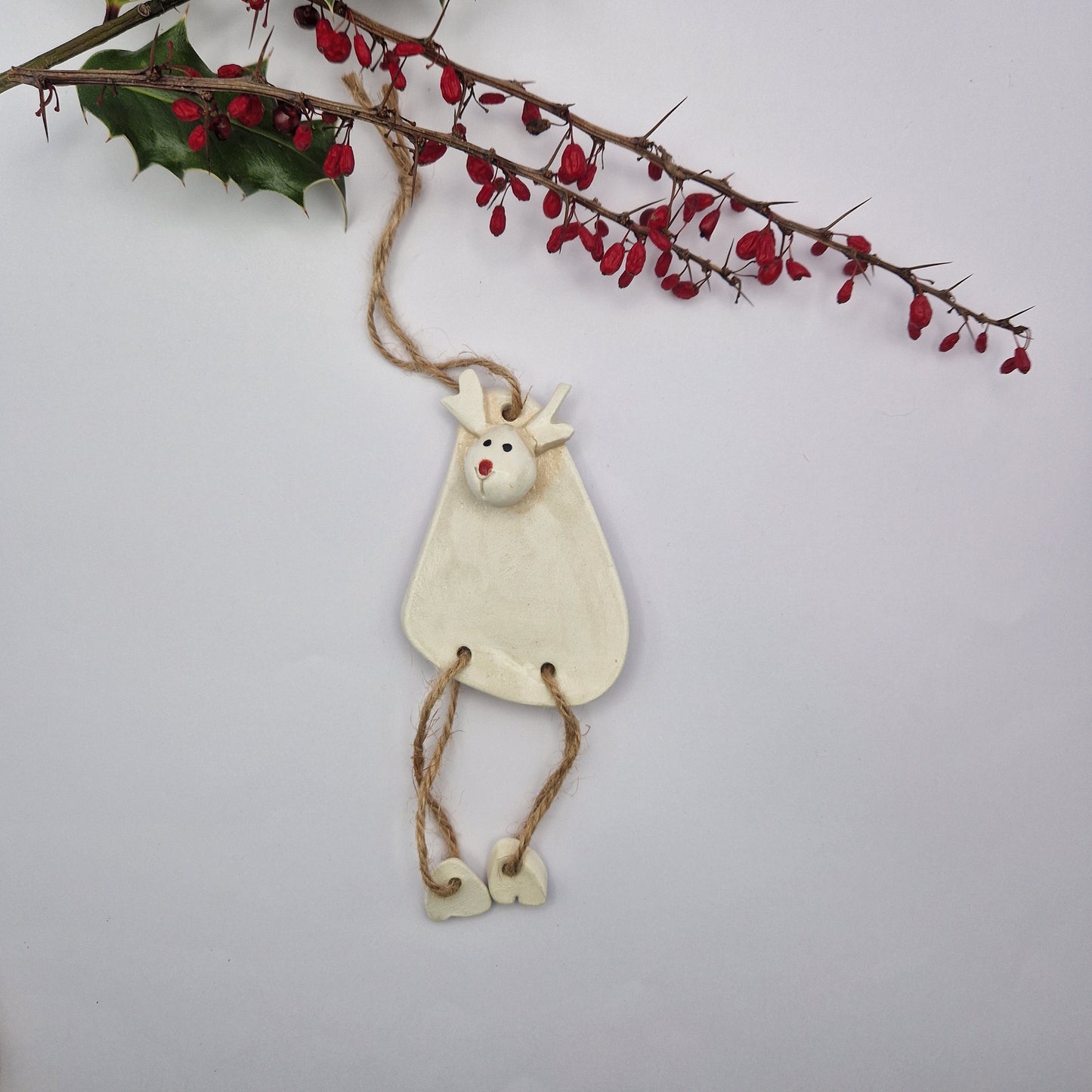 Handmade Ceramic Bauble - Raindeers