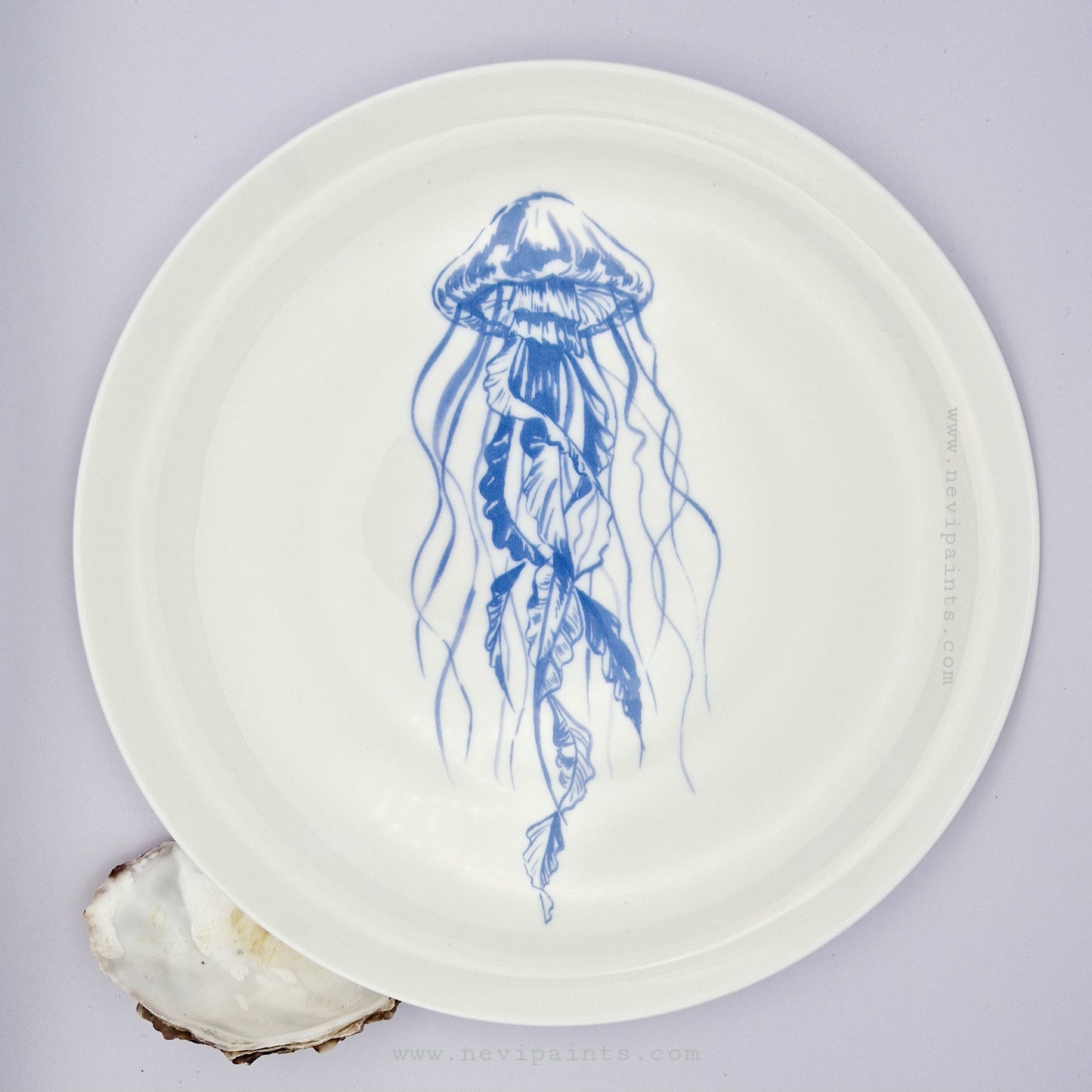 Blue Jelly Fish Set of 6