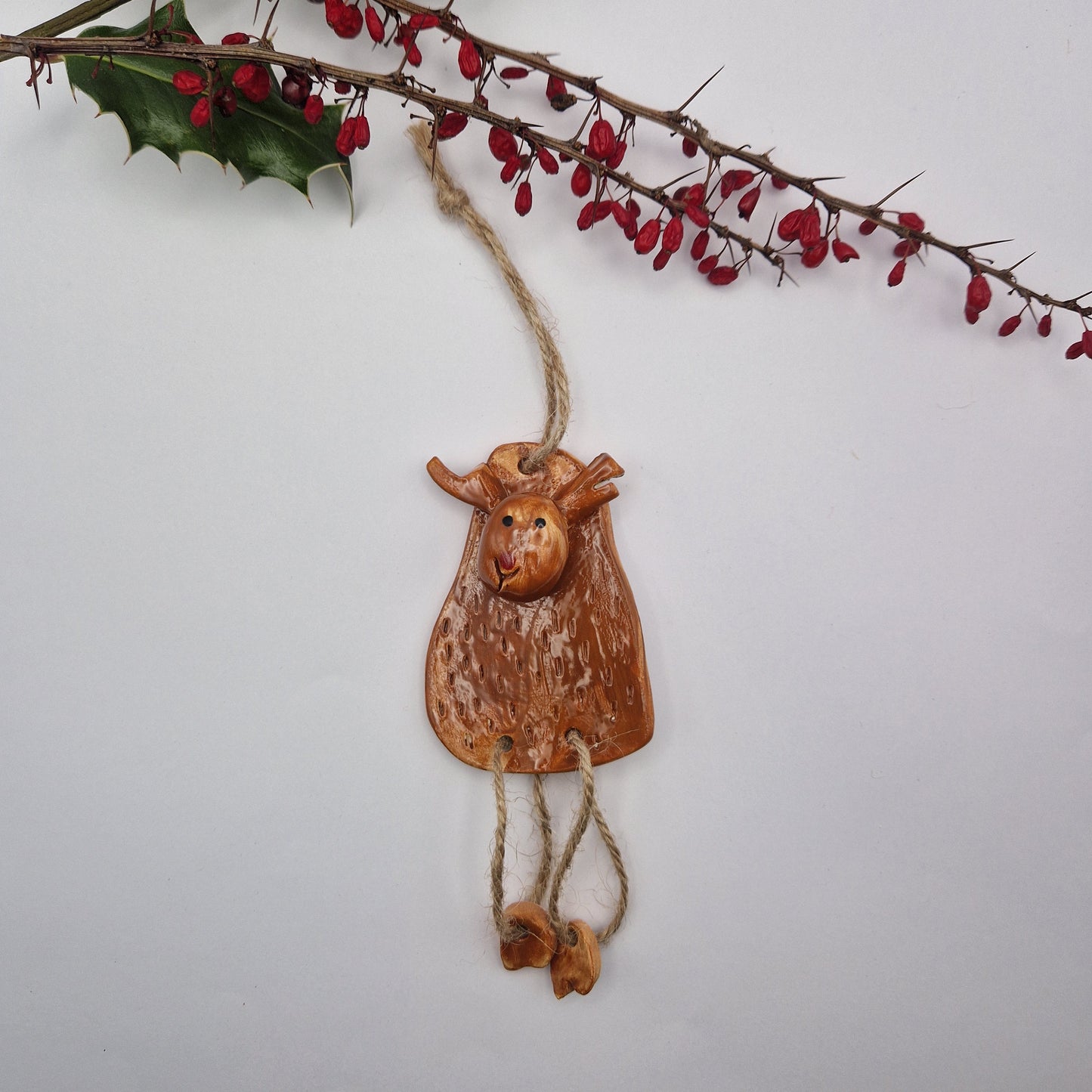 Handmade Ceramic Bauble - Raindeers