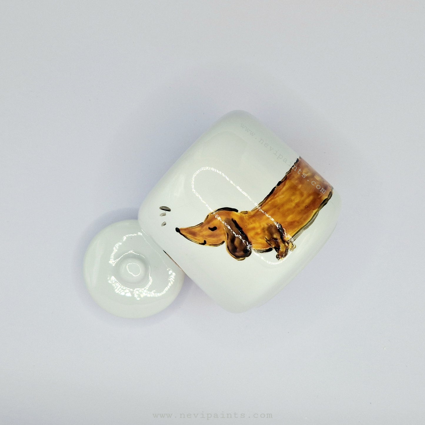 Dachshund Handpainted Pot