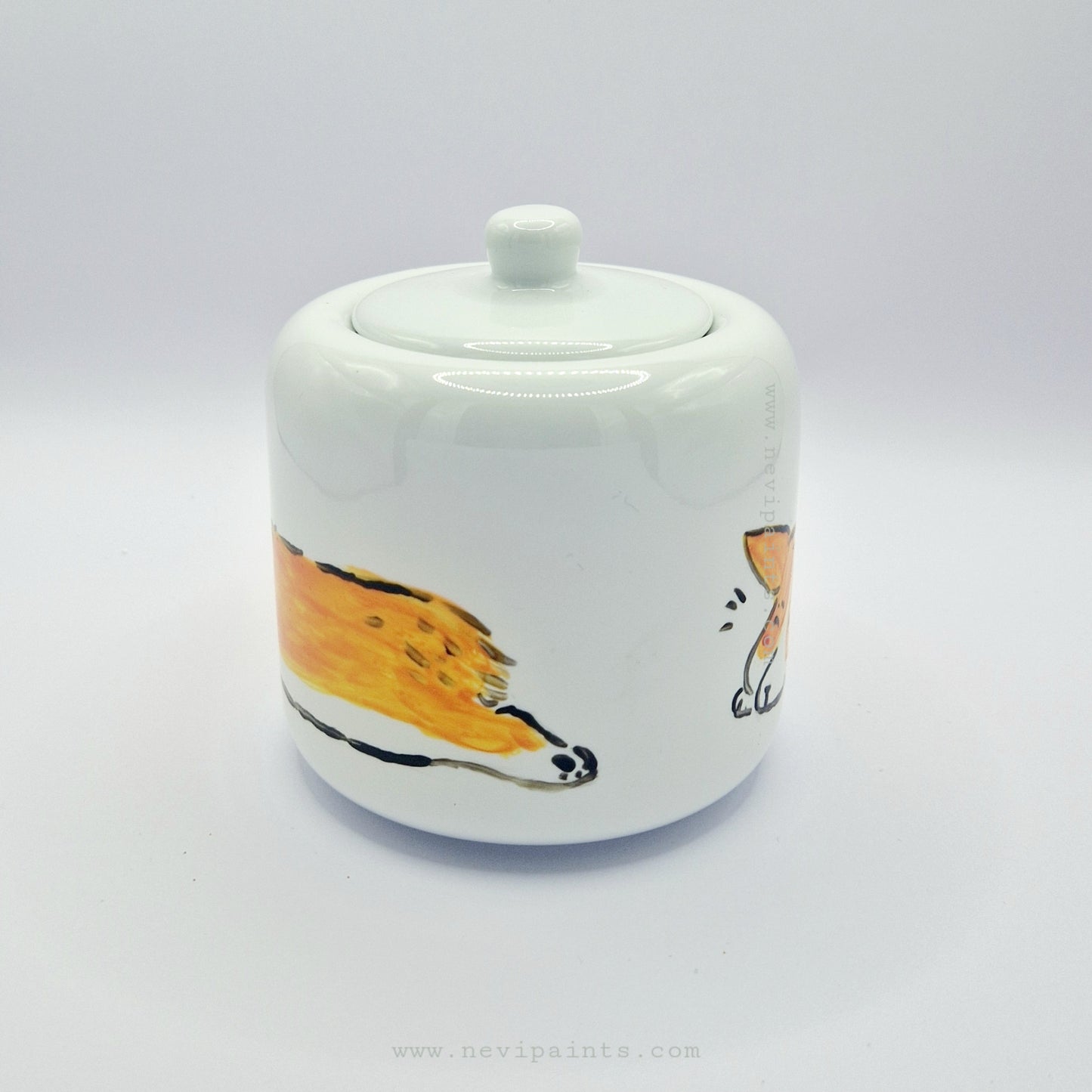 Corgi Handpainted Pot