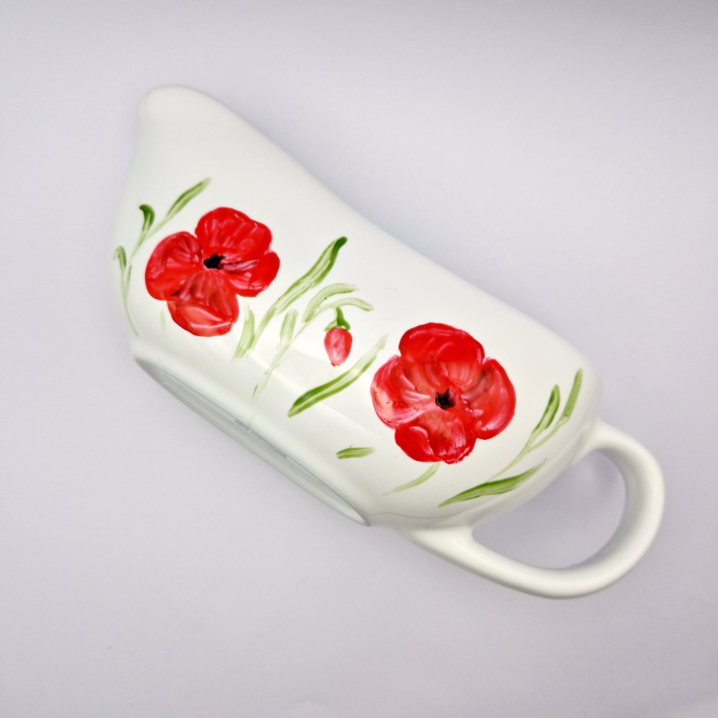 Poppies Handpainted Gravy Boat