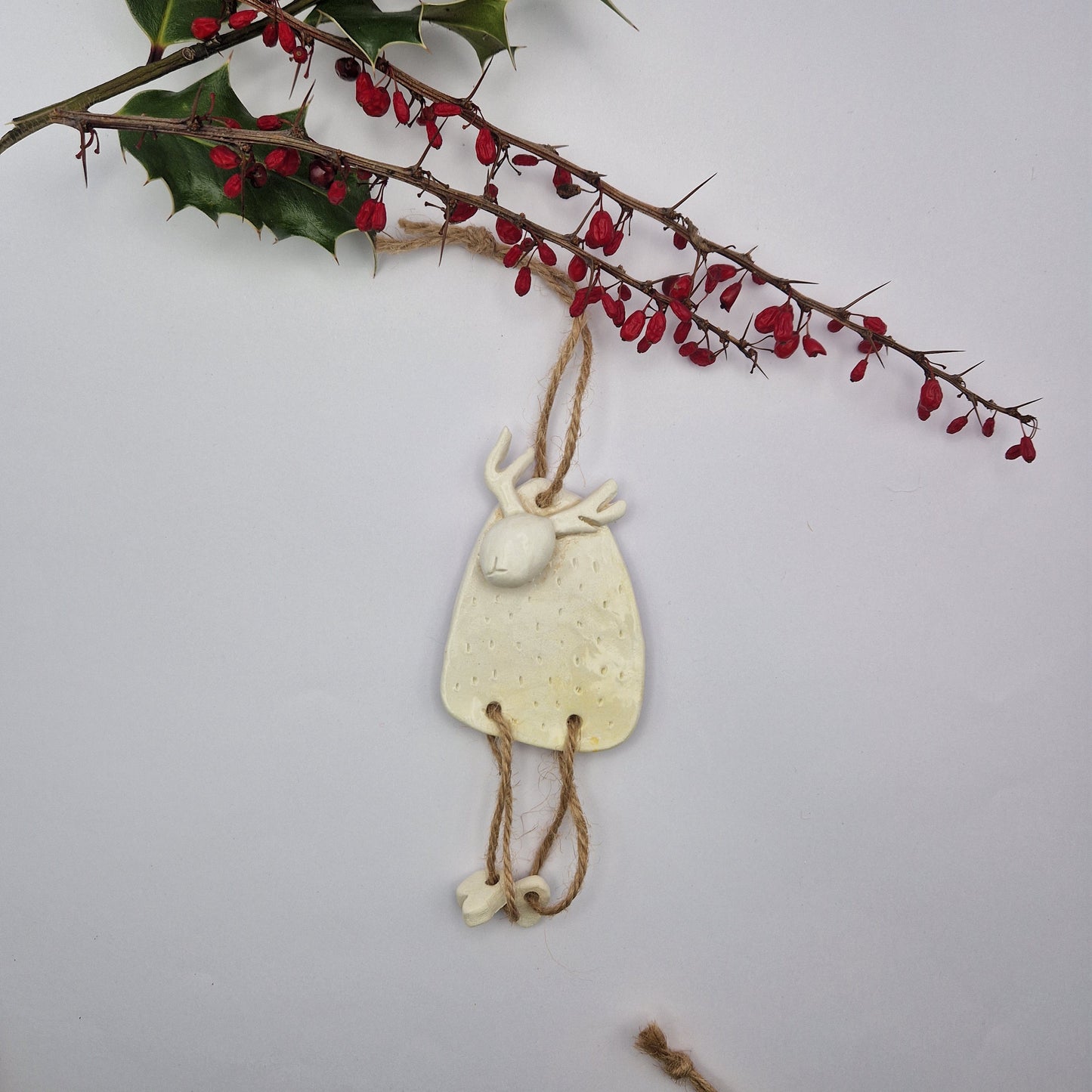 Handmade Ceramic Bauble - Raindeers
