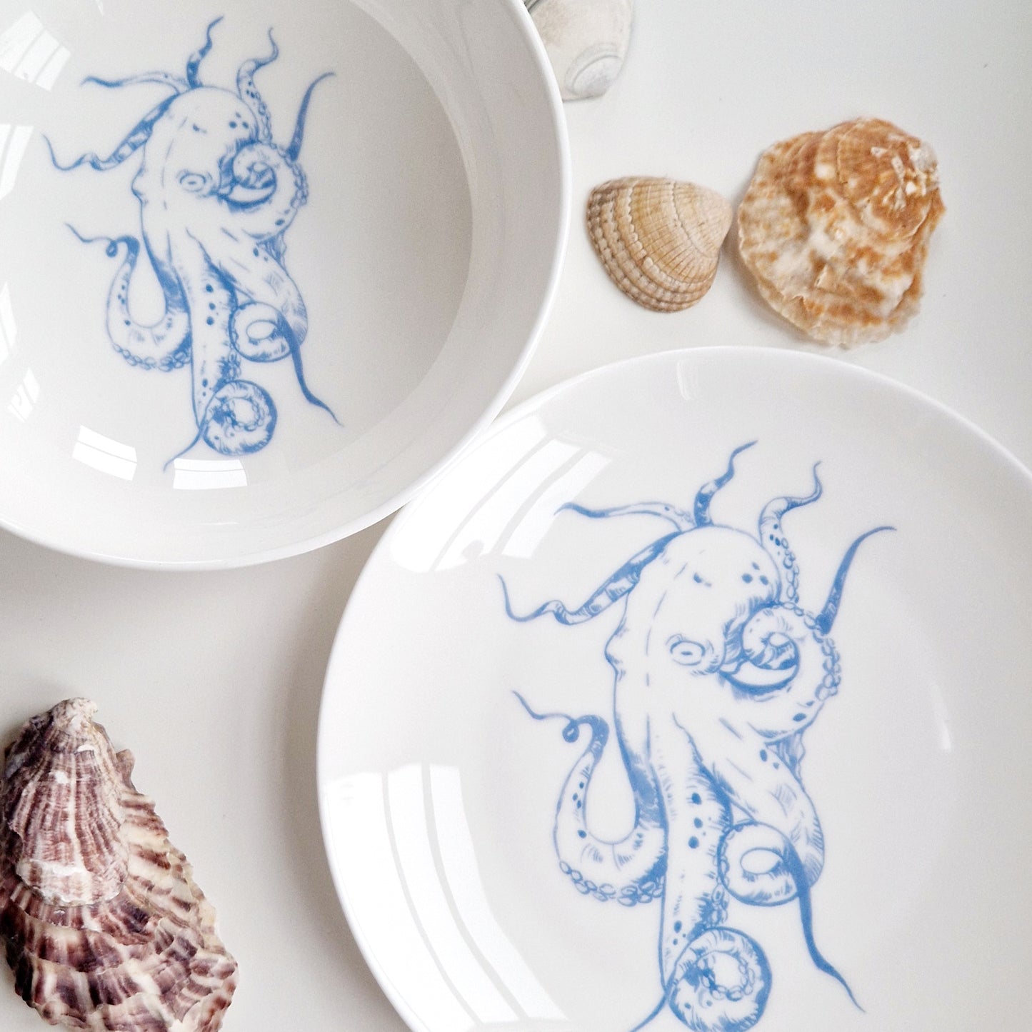 Blue Octopus Set of 6