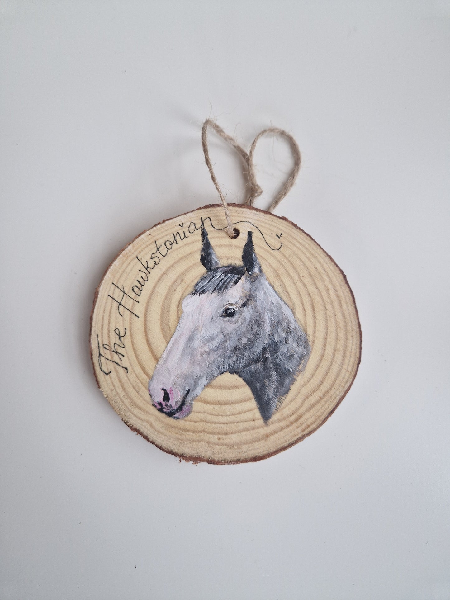 Old Gold Racing Horses - CUSTOM Handpainted Bauble