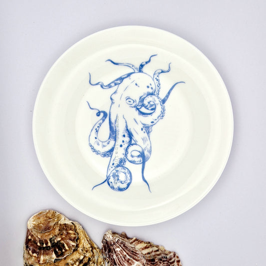 Blue Octopus Side Plate