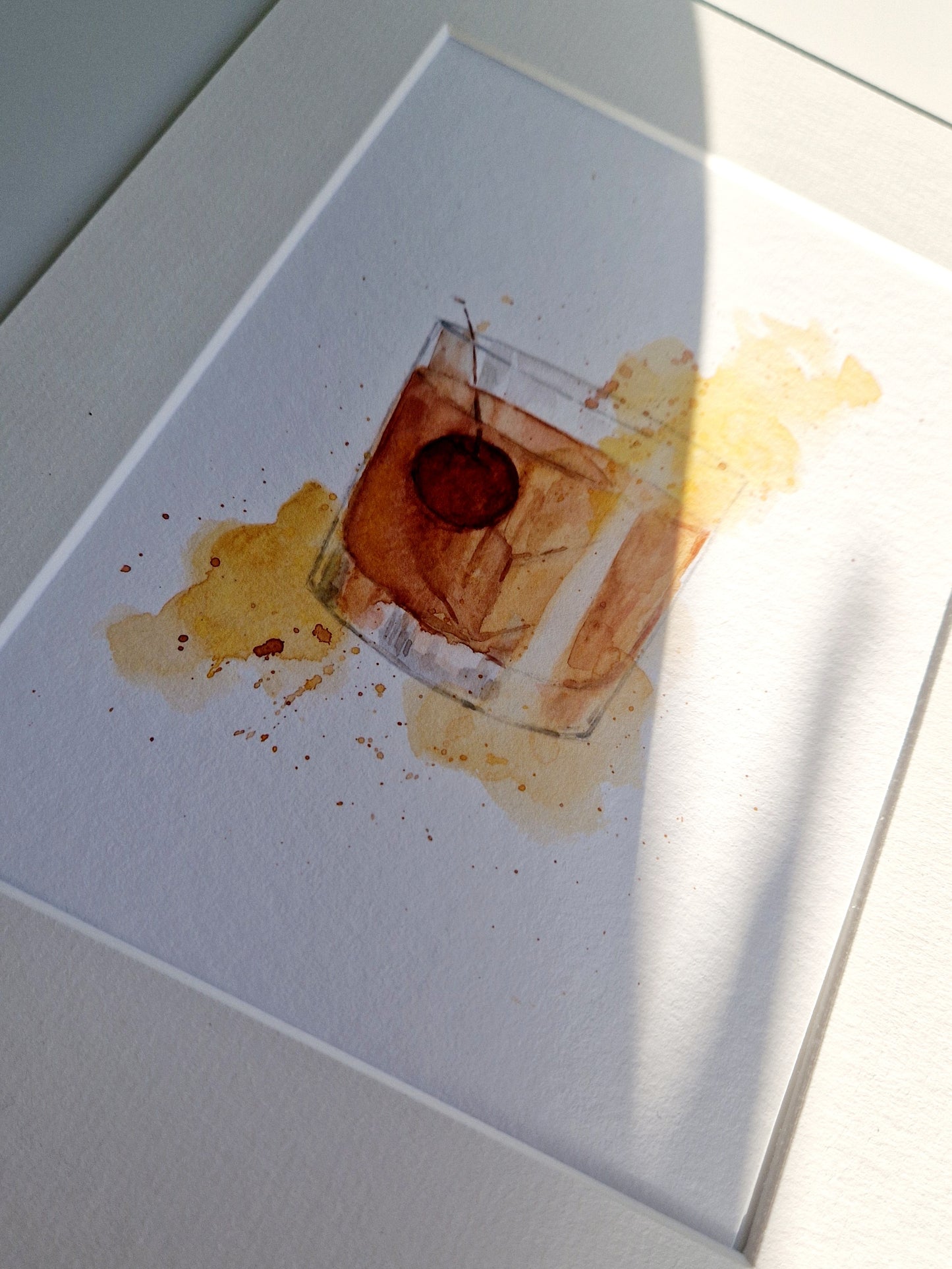 Manhattan on the Rocks Cocktail Print
