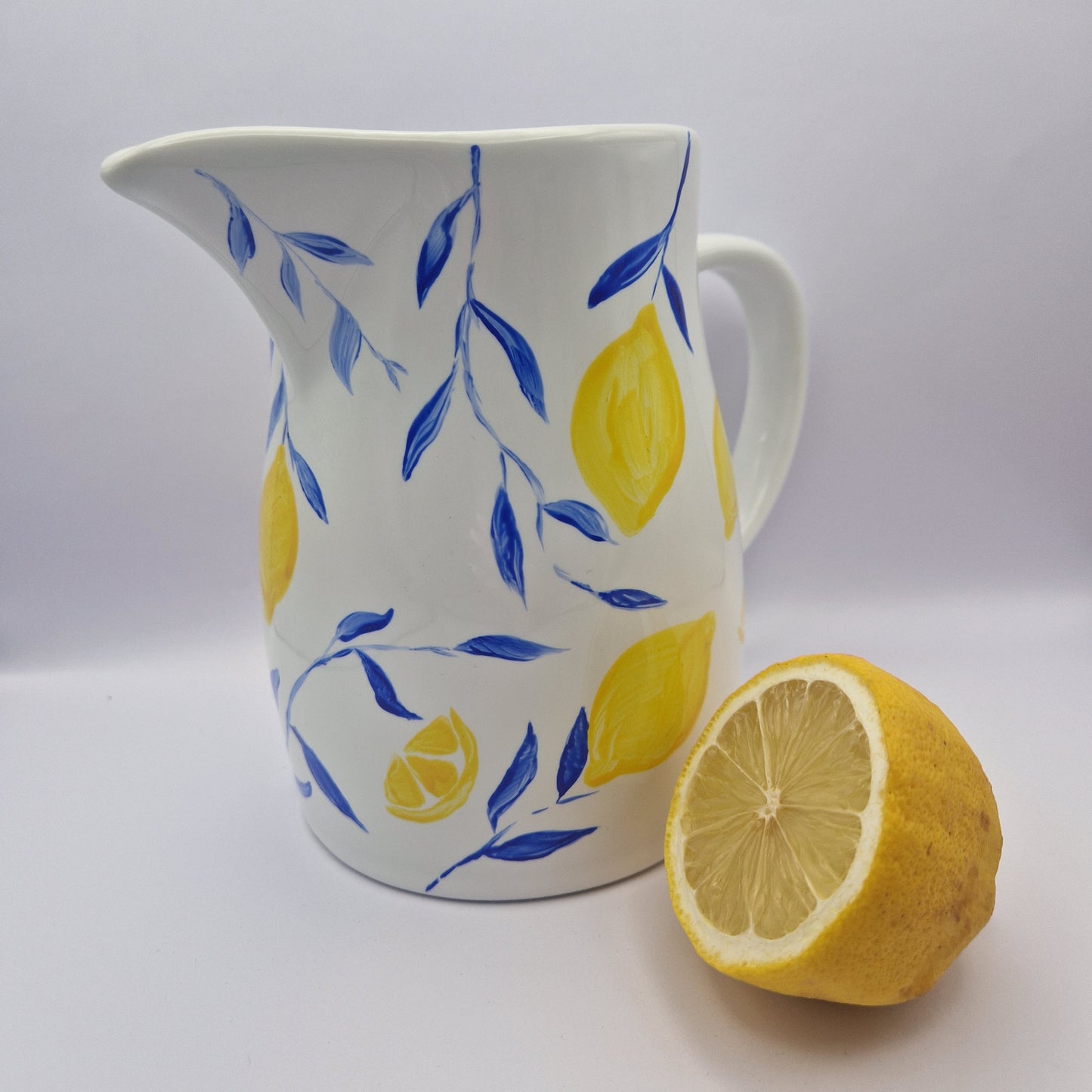 HANDPAINTED Lemons Jug
