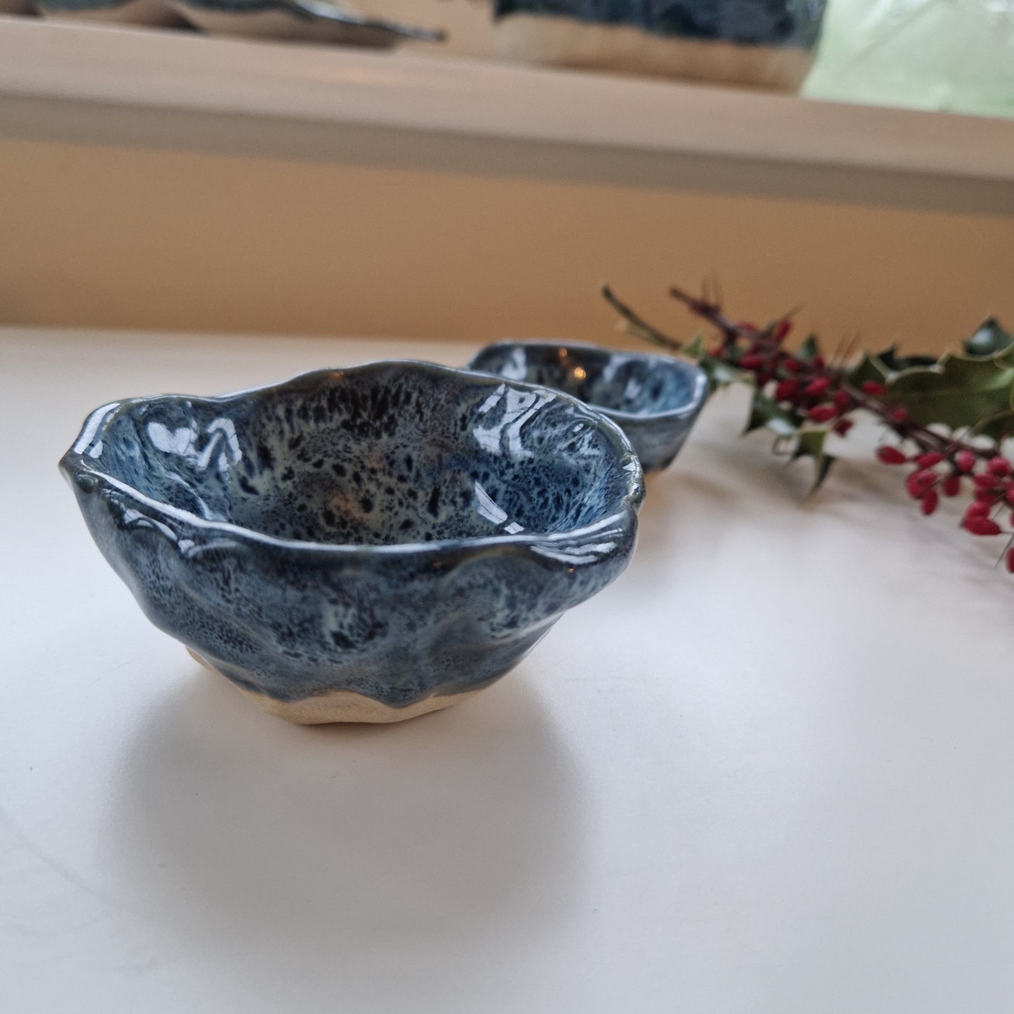 Pinching Bawls in Specled Blue Glaze