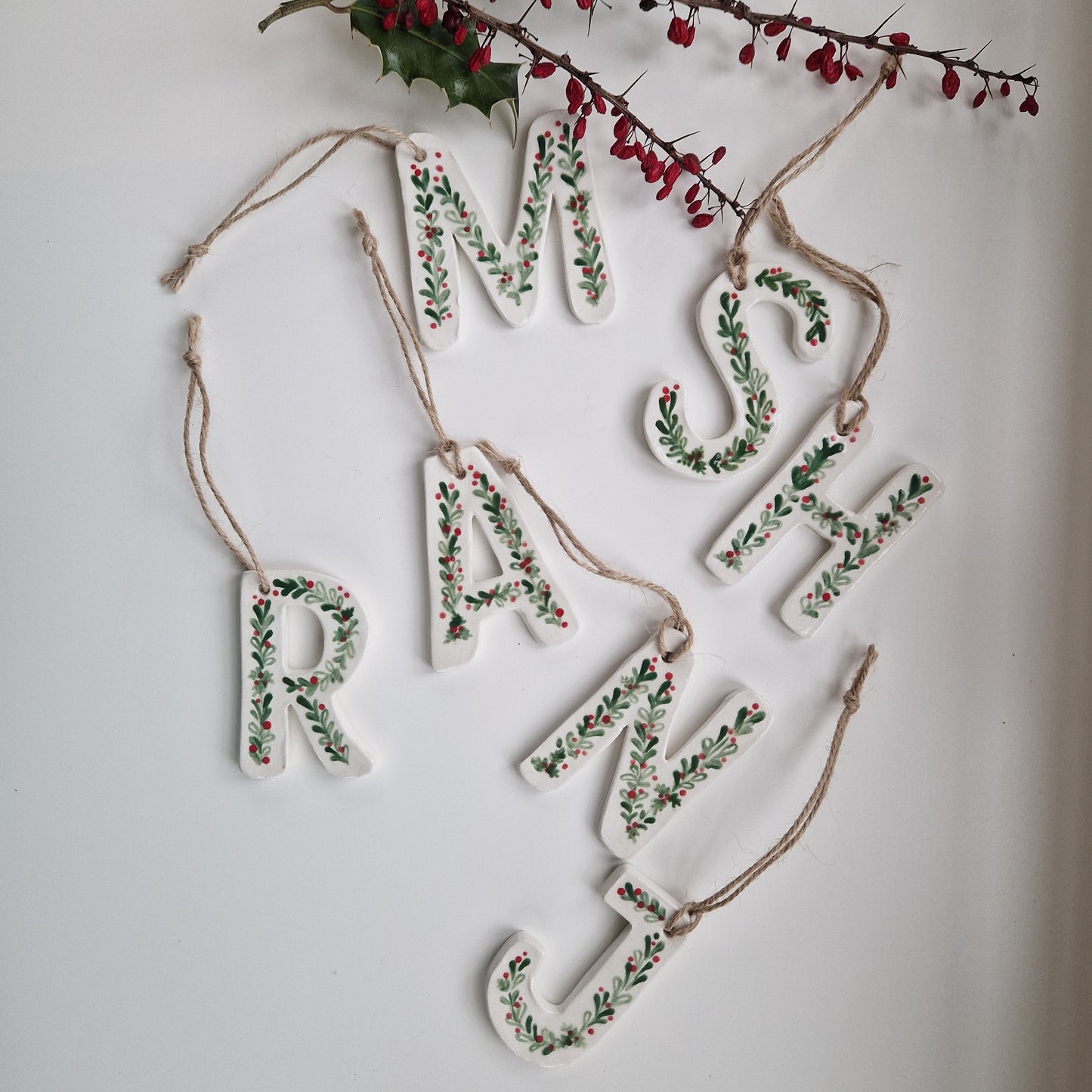 Handmade Ceramic Bauble (G-L)