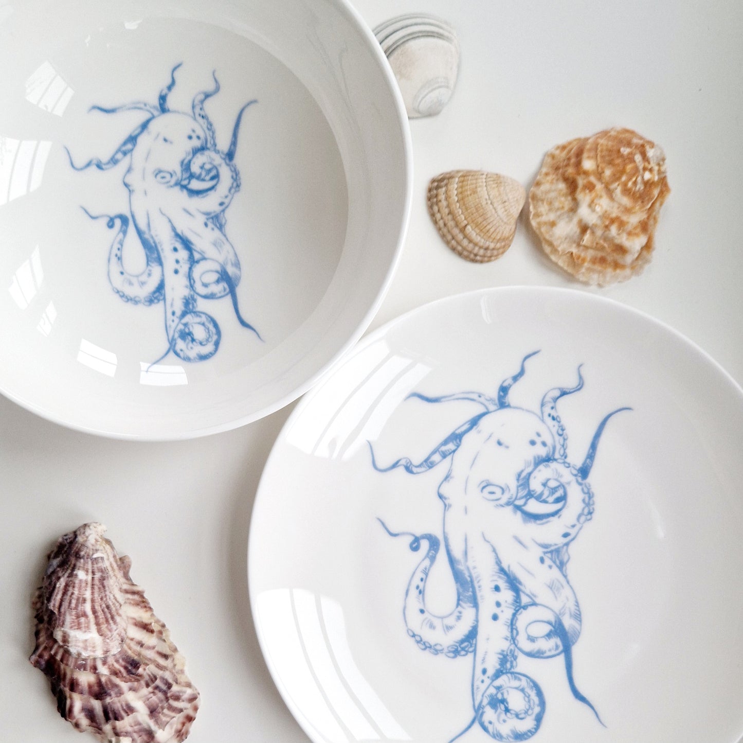 Blue Octopus Dinner Plate