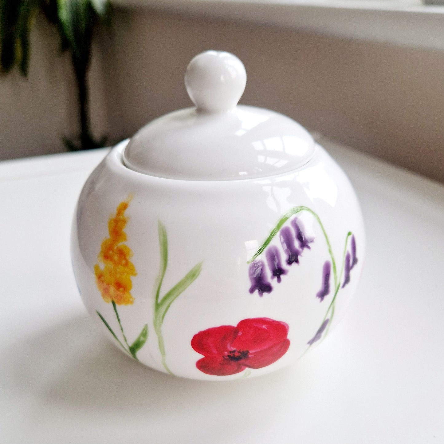 Flowers Handpainted Pot