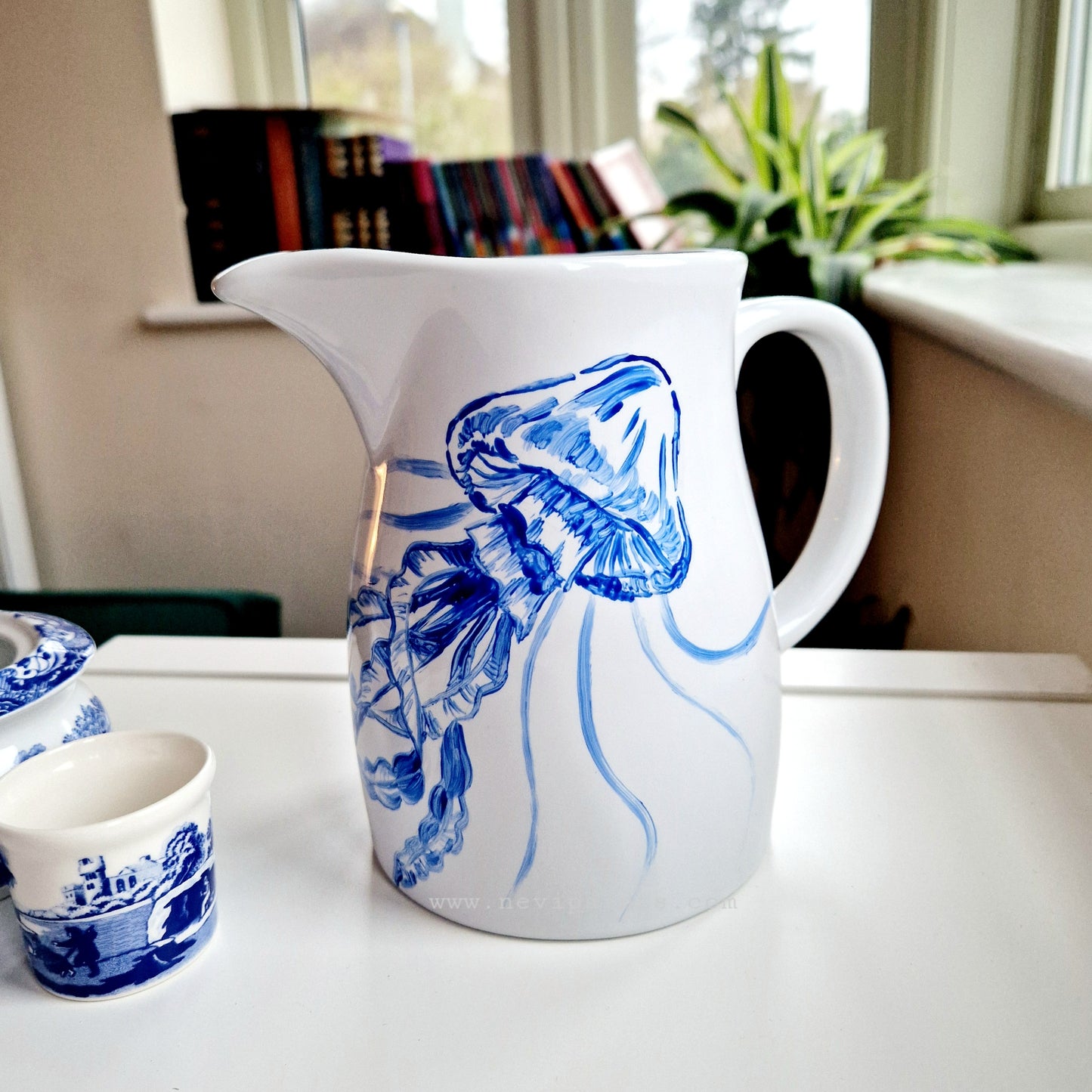 HANDPAINTED Jelly Fish Jug