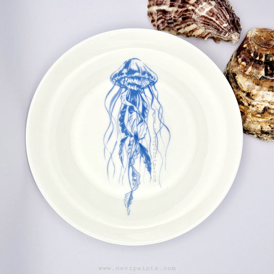 Blue Jelly Fish Side Plate