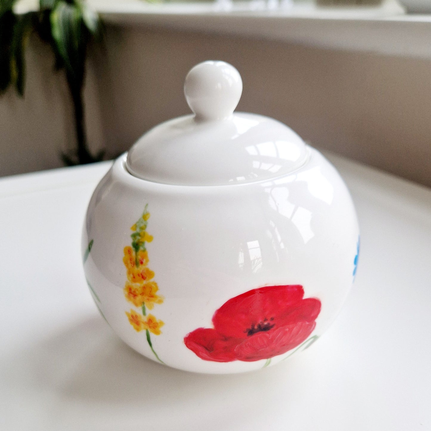 Flowers Handpainted Pot