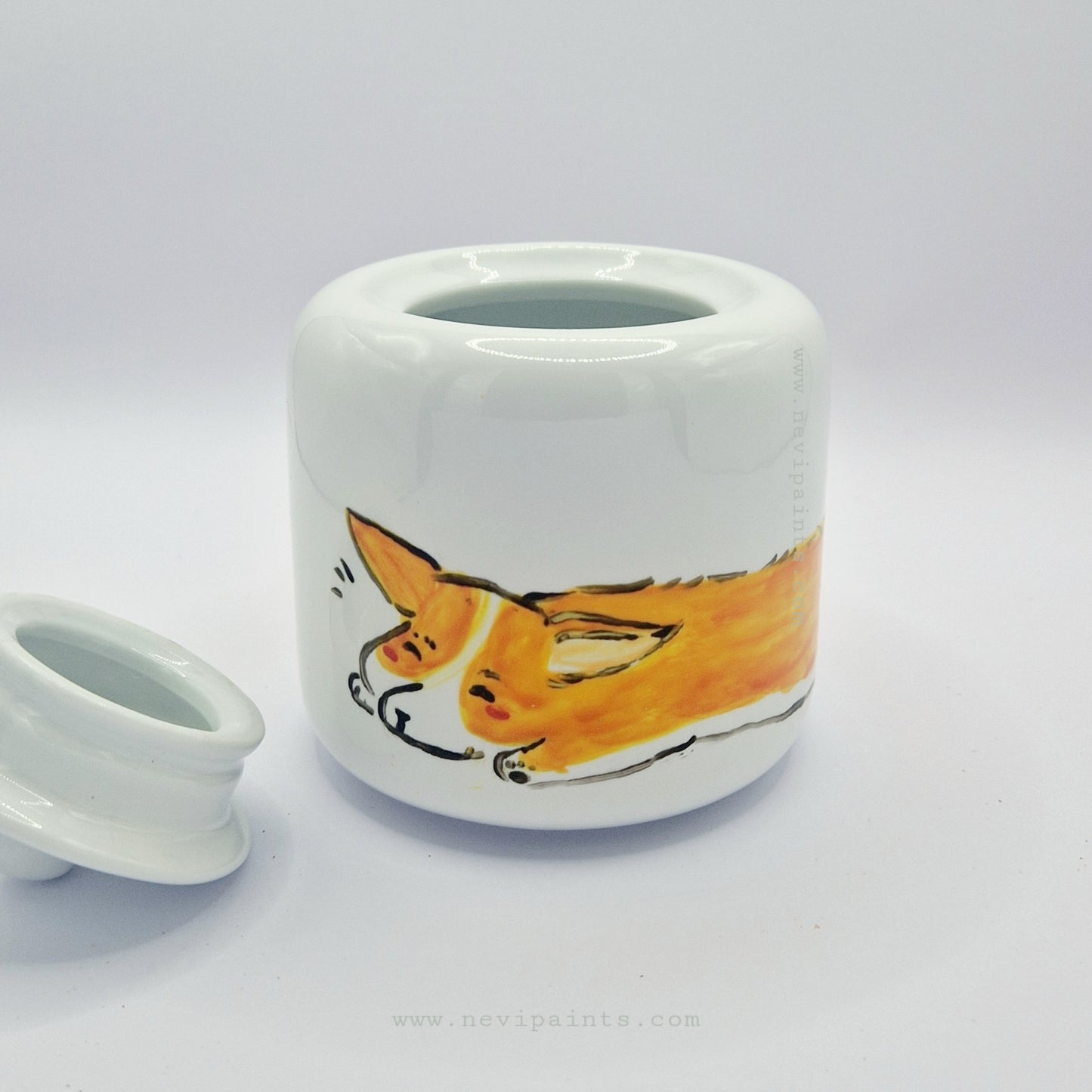 Corgi Handpainted Pot