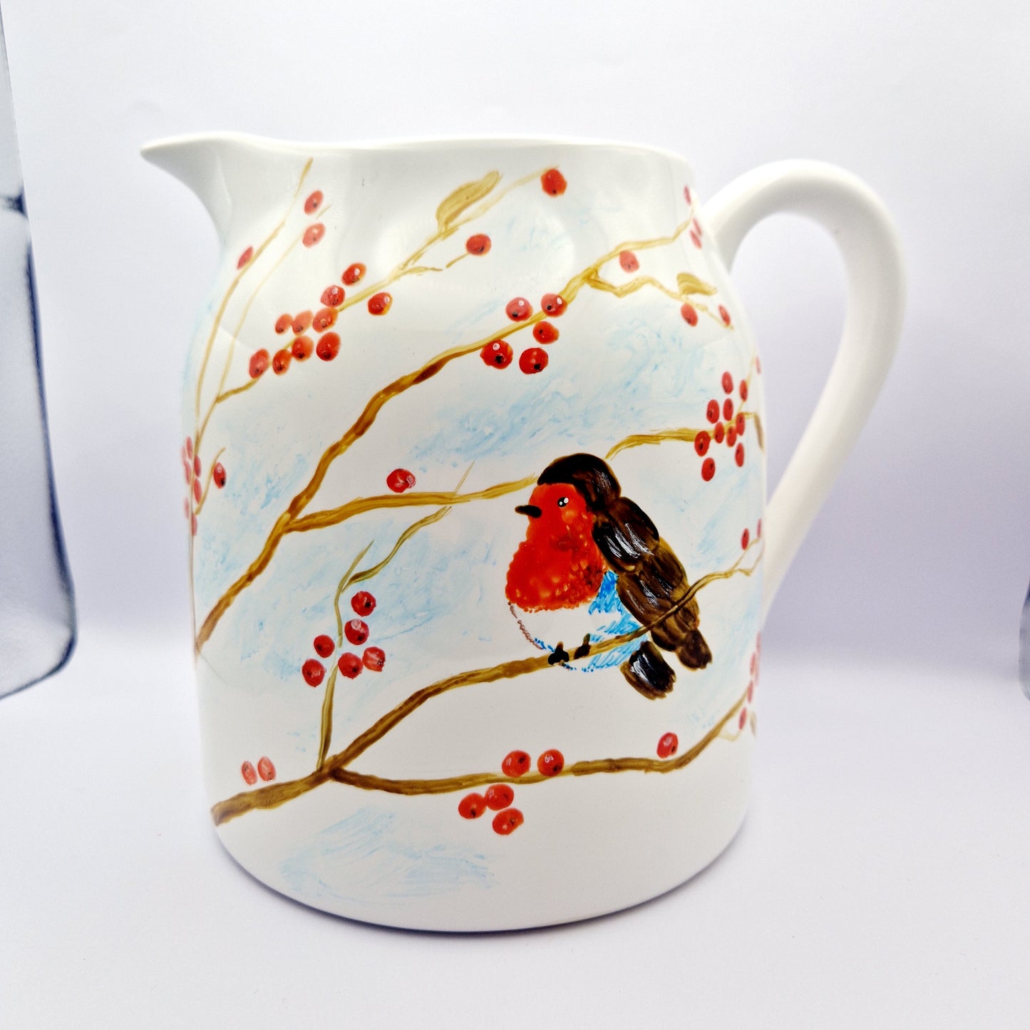 Robin HANDPAINTED Extra Large Jug